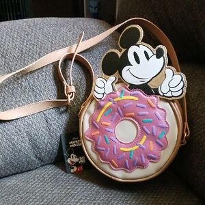 Disney Mickey Mouse Donut Bag - Purple and Tan